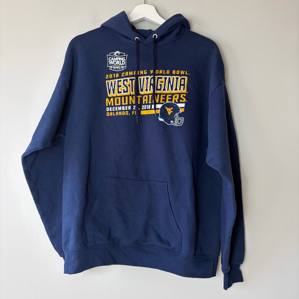 Hanes EcoSmart 2018 Camping Bowl West‎ Virginia WVU Football Sweatshirt Large